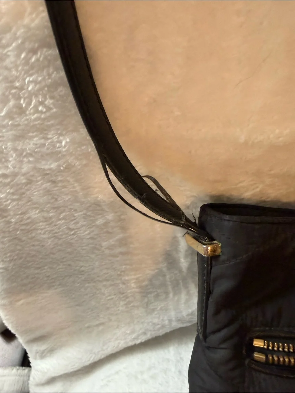 kate spade Black Quilted Crossbody with Gold Hardware